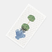 Cream Lattice Topiary Ginger Jar Servet (Hoek)