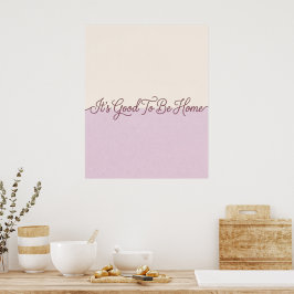 Cream & Lavender Thuis Citaat Muurkunst Poster