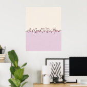 Cream & Lavender Thuis Citaat Muurkunst Poster (Thuiskantoor)