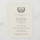 Cream Law Qualifications Laurel Wreath Kaart (Voorkant / Achterkant)