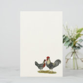 Cream Legbar-kippen Briefpapier (Staand voorkant)