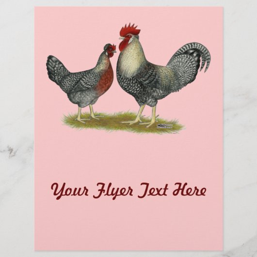 Cream Legbar-kippen Flyer (Voorkant)