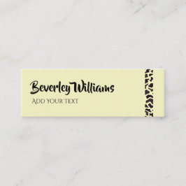 Cream Leopard Business Calling Card Contactkaartje