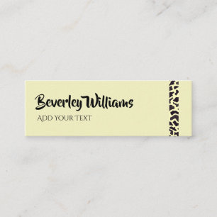 Cream Leopard Business Calling Card Contactkaartje