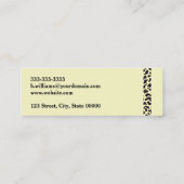 Cream Leopard Business Calling Card Contactkaartje (Achterkant)