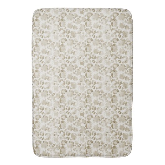 Cream Leopard Print Badmat (Voorkant Verticaal)