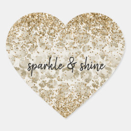 Cream Leopard Print Glitzy Sparkle Ronde Sticker