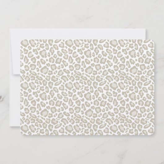 Cream Leopard Print Kaart (Achterkant)
