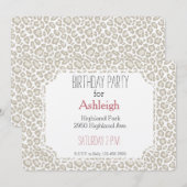 Cream Leopard Print Kaart (Voorkant / Achterkant)