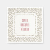 Cream Leopard Print Servetten (Voorkant)
