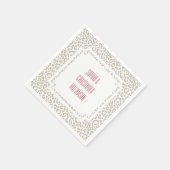 Cream Leopard Print Servetten (Hoek)