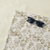 Cream Leopard Print Strandlaken (In situ)