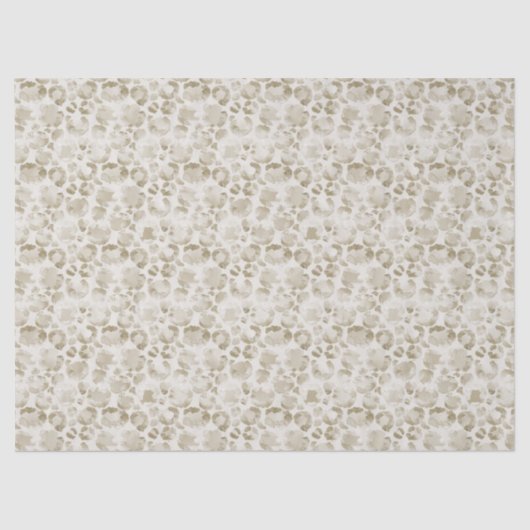 Cream Leopard Print Tissuepapier (Voorkant)