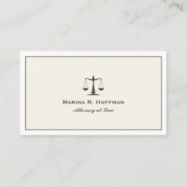 Cream Lijst Attorney Justice Scale Professional Visitekaartje