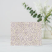 Cream lila glitter briefkaart (Staand voorkant)