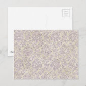 Cream lila glitter briefkaart (Voorkant / Achterkant)