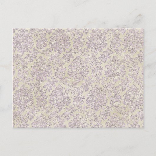 Cream lila glitter briefkaart (Voorkant)