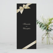 Cream Lint bruiloft aankondiging (Staand voorkant)