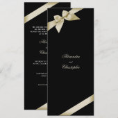 Cream Lint bruiloft aankondiging (Voorkant / Achterkant)