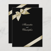 Cream Lint bruiloft aankondiging (Voorkant / Achterkant)