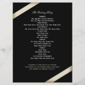 Cream Lint Bruiloft Programma Programmakaart (Achterkant)