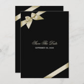 Cream lint bruiloft Save the date (Voorkant / Achterkant)