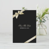 Cream lint bruiloft Save the date (Staand voorkant)