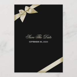 Cream lint bruiloft Save the date
