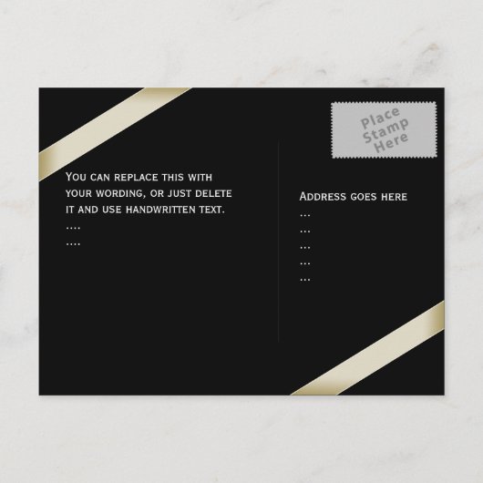 Cream Lint Bruiloft Save the Date 4 Aankondigingskaart (Achterkant)