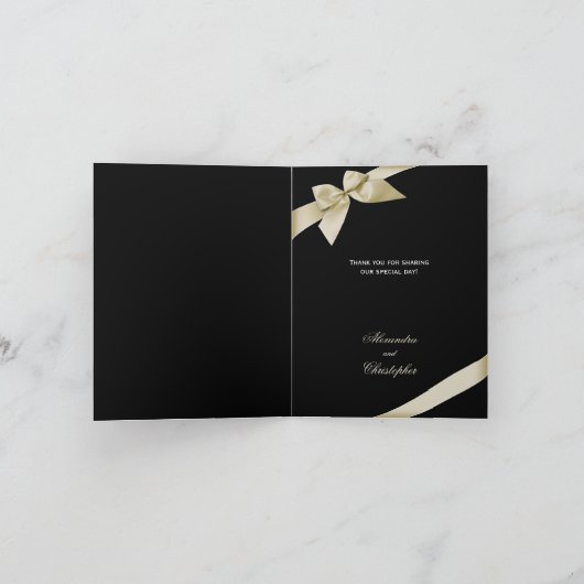 Cream Lint Dank u Bedankkaart (Binnen)