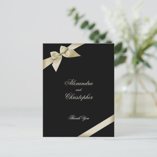 Cream Lint Dank u Briefkaart (Staand voorkant)