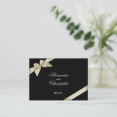 Cream Lint RSVP Minicard Informatiekaartje (Staand voorkant)