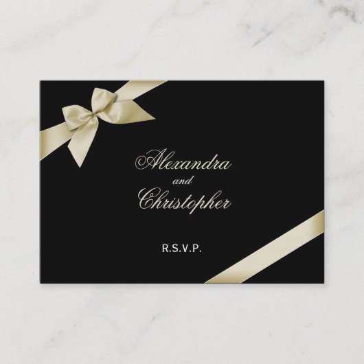 Cream Lint RSVP Minicard Informatiekaartje (Voorkant)