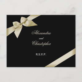 Cream Lint RSVP Uitnodiging Briefkaart