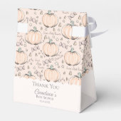 Cream Little Pumpkin Herfst Baby shower Dank u Bedankdoosjes (Achterkant)