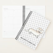 Cream Long Hair Dachshund Cartoon Dog & Text Planner (Display)