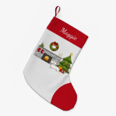 Cream Long Hair Dachshund Cute Dog Kerstmis Room Kleine Kerstsok (Voorkant (Hangend))