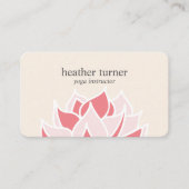 Cream Lotus QR CODE wellness spa massage yoga Visitekaartje (Voorkant)