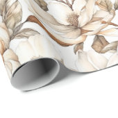 Cream Magnolia in bloom Cadeaupapier (Rol Hoek)