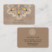 Cream Mandala Holistic Lotus Floral Zen Yoga Visitekaartje (Voorkant / Achterkant)