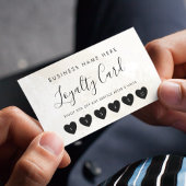 Cream Marble Heart Script Custom Business Logo Klantenkaartje