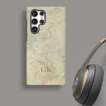 Cream Marble Monogram Samsung Galaxy Hoesje<br><div class="desc">Samsung hoesje ontwerp beschikbaar voor een verscheidenheid van telefoons. Kies de jouwe in het vervolgkeuzemenu. Personaliseer het monogram. Creëer in een crème,  beige en lichtgrijs geaderd marmerpatroon voor een tijdloze look.</div>