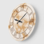 Cream Marble Print Wall-klok Grote Klok (Hoek)