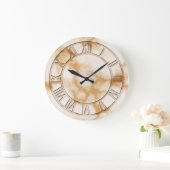 Cream Marble Print Wall-klok Grote Klok (Huis)