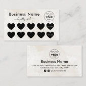 Cream Marmer Voeg je Logo korting toe aan minimaal Klantenkaartje (Voorkant / Achterkant)