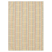 Cream met gestippelde strepen in vele kleuren tafelkleed (Voorkant)