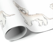 Cream Mini Goldendole Cute Cartoon Dog Patroon Cadeaupapier (Rol Hoek)