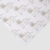 Cream Mini Goldendole Cute Cartoon Dog Patroon Tissuepapier (Detail)