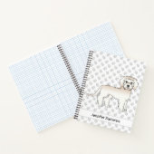 Cream Mini Goldendoodle Cartoon Hond & Tekst Notitieboek (Binnen)