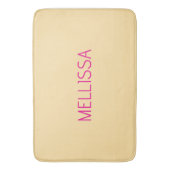 Cream minimalist custom name  badmat (Voorkant Verticaal)